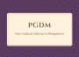 Full Form Of PGDM